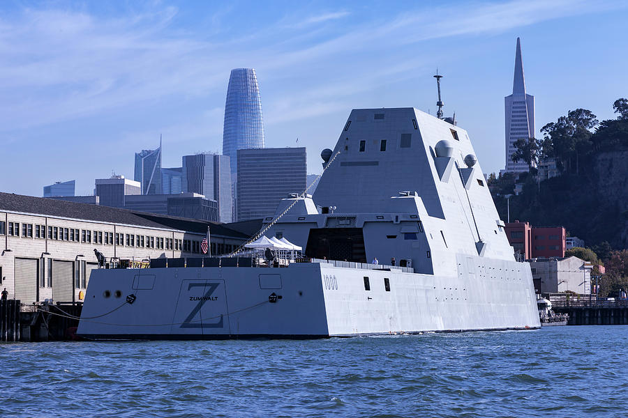 USS Zumwalt -DDG 1000- Docked in San Francisco Photograph by Rick Pisio