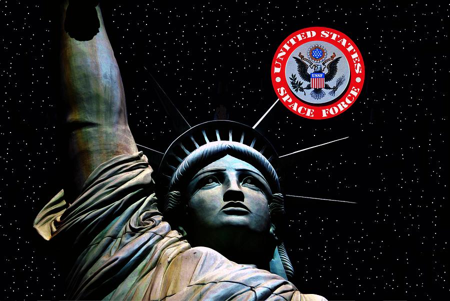 Ussf And The Statue Of Liberty Mixed Media