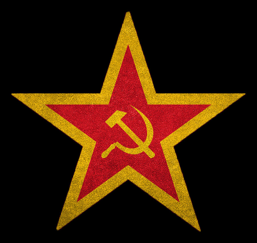USSR Cold War Soviet Union Flag Communist Star Communism Russia Painting by Tony Rubino