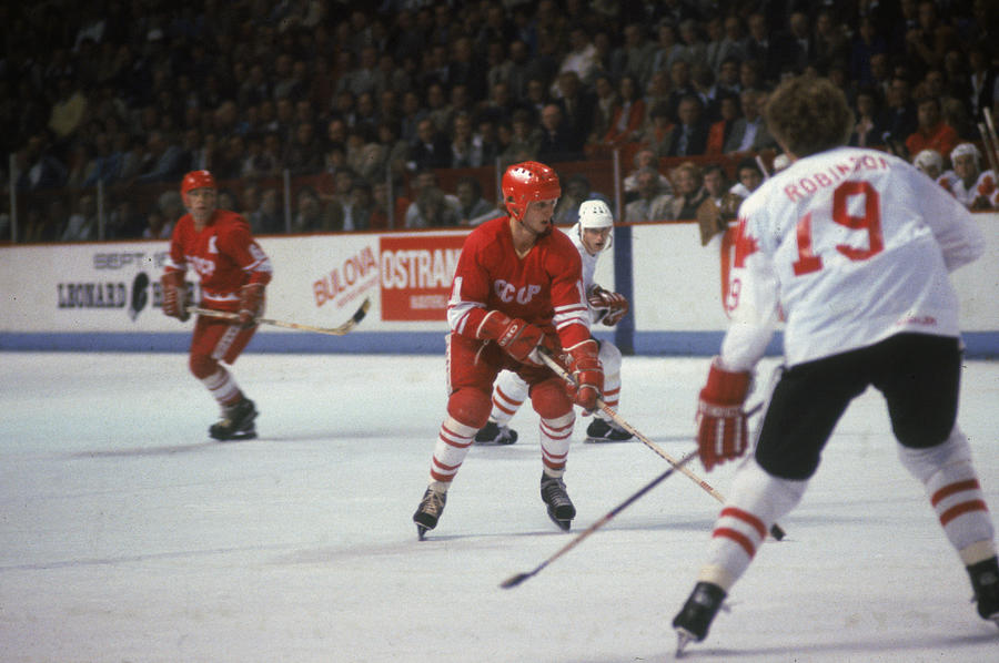 USSR Vs. Canada In 1981 Canada Cup Photograph by B Bennett