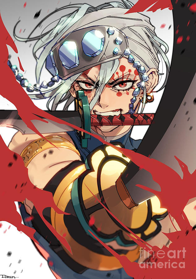 Usui Uzui Tengen Demon Slayer Hashira Voice Digital Art by James R Angus