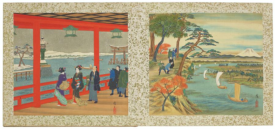 UTAGAWA HIROSHIGE II Famous Views of Tokaido Road 14 Painting by Artistic Rifki