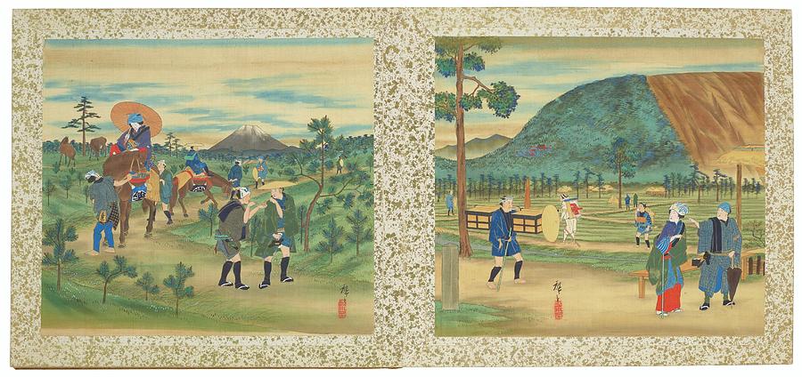 UTAGAWA HIROSHIGE II Famous Views of Tokaido Road 15 Painting by Artistic Rifki