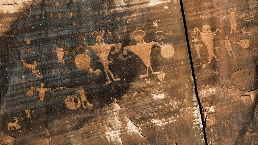 Utah Archaic Alien Petroglyphs  Photograph by Anthony Sacco