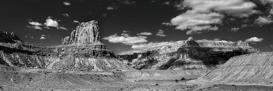 Mountain Photograph - Utah Grandeur - Black and White by Peter Tellone