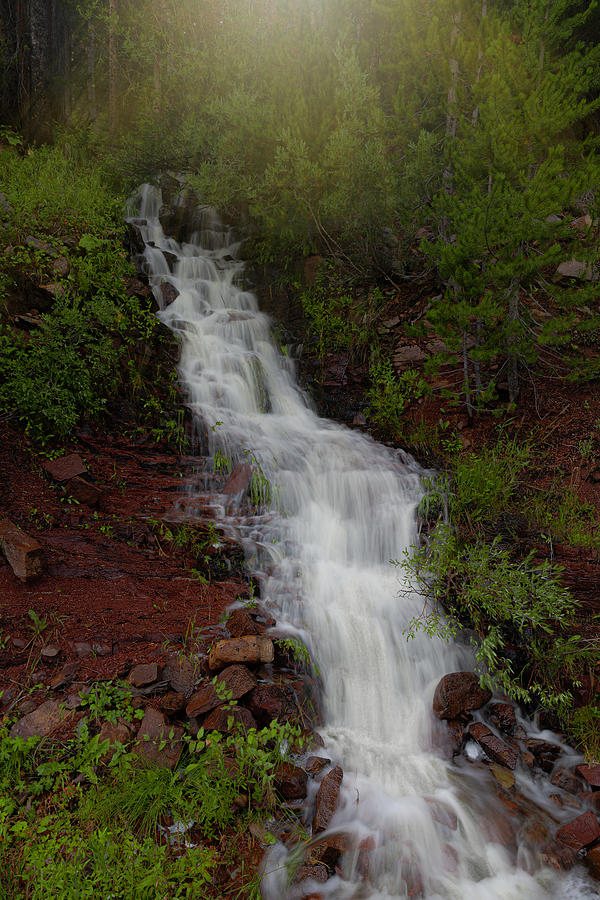 Utah Mountain Waterfall Photograph by Don Hoekwater Photography
