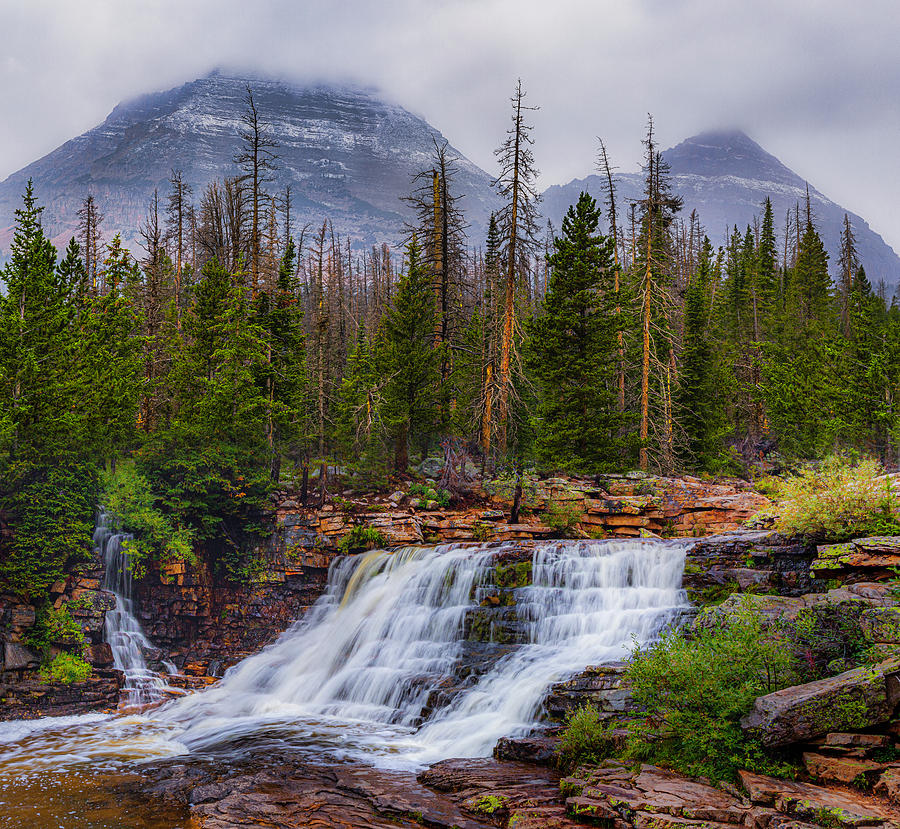Utah Mountains and Waterfall Photograph by Don Hoekwater Photography