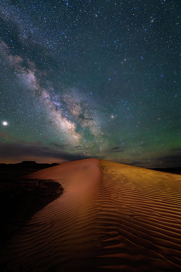 Utah Sand Dunes and Milky Way Photograph by Michael Ash