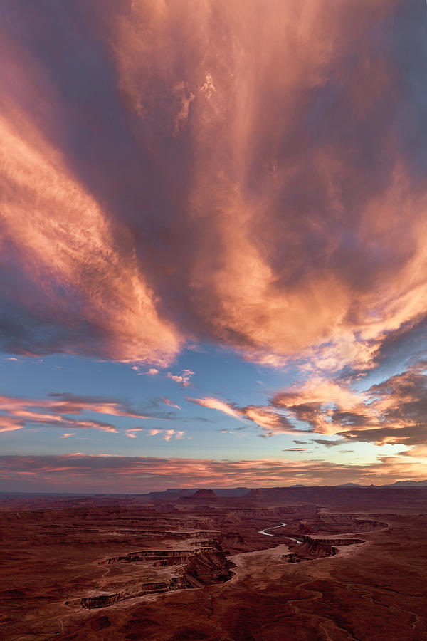 Utah skies -  sunset above the White Rim Photograph by Murray Rudd