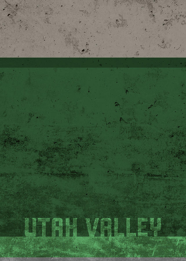 University Mixed Media - Utah Valley Team Colors College University Distressed Bold Series by Design Turnpike