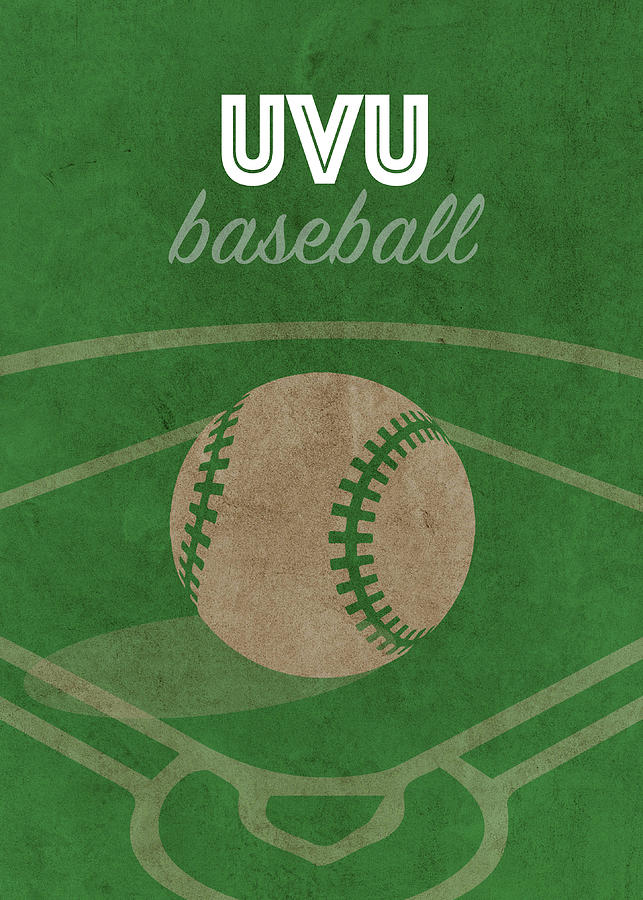 Baseball Mixed Media - Utah Valley University College Baseball Sports Vintage Poster by Design Turnpike