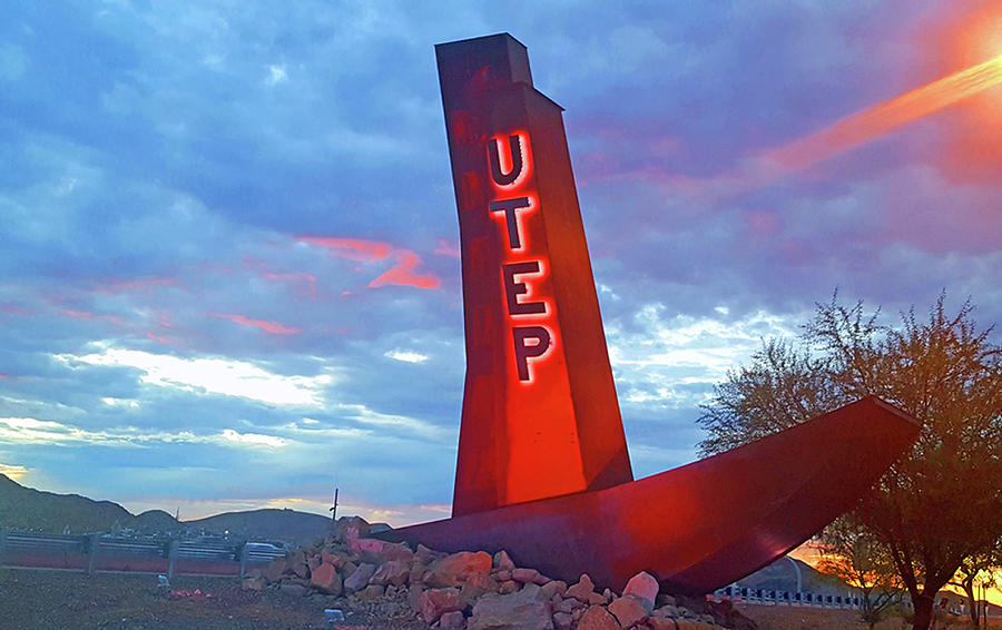 UTEP Pick Axe in Boulders Photograph by Nina Eaton | Fine Art America