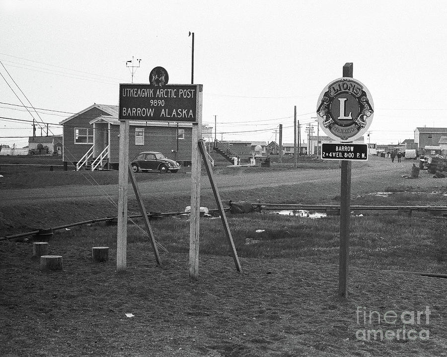 Arctic Photograph - Utkearvik Arctic Post 9890 Barrow, Alasks 1969 by Monterey County Historical Society