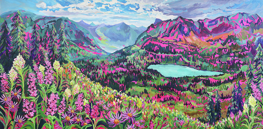 Utopia in Glacier National Park Painting by Anisa Asakawa