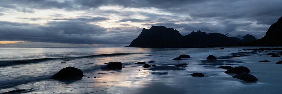 Uttakleiv Beach moody Lofoten Islands Photograph by Sonny Ryse