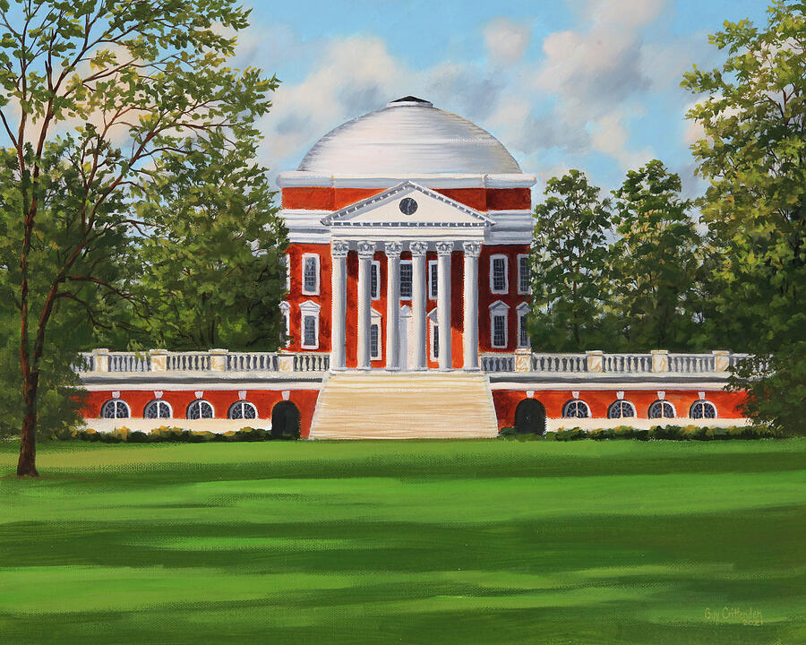 UVA Rotunda Two Painting by Guy Crittenden
