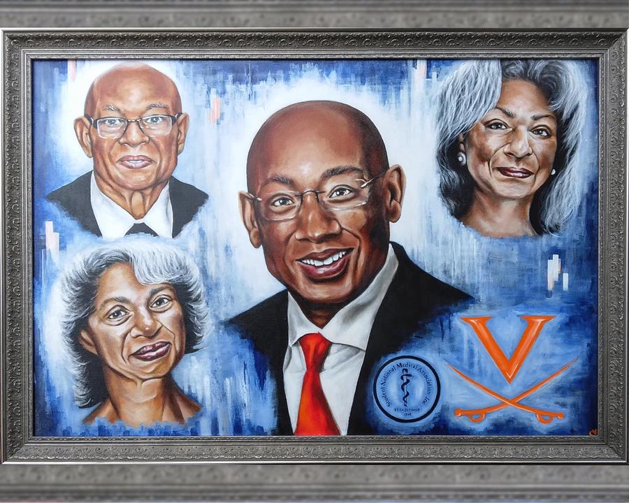 UVA School of Medicine Dean Dr. Wilkes Painting by Teyon Bruce - Fine ...