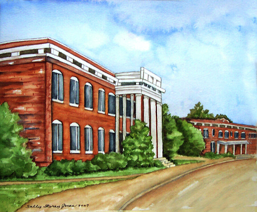 University Painting - UWG Administration Building 1925 carrollton ga by Sally Storey Jones