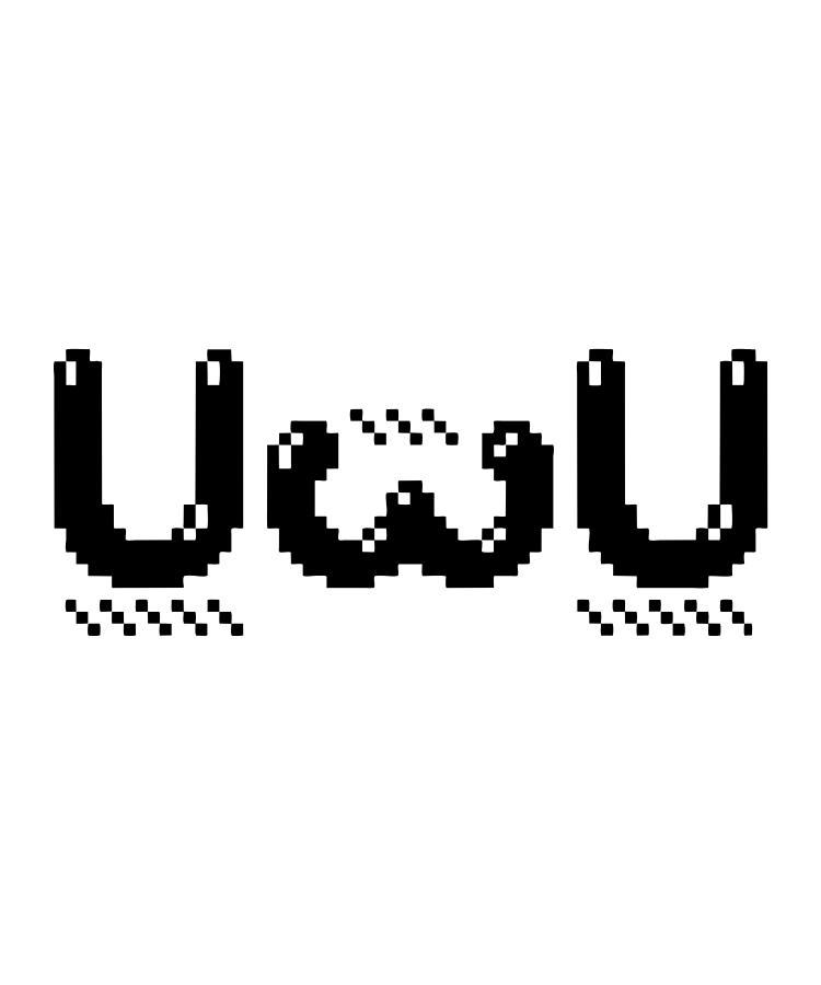 Uwu Pixel Emoji Digital Art by Selena Gyrand