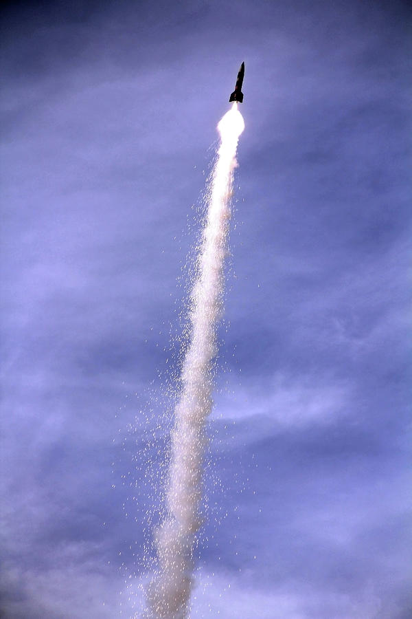 V-2 model rocket launch Photograph by Glen Loftis - Pixels