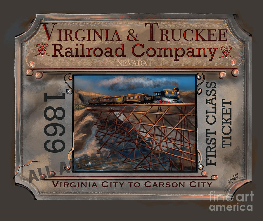 V and T Ticket to Carson City Digital Art by Doug Gist