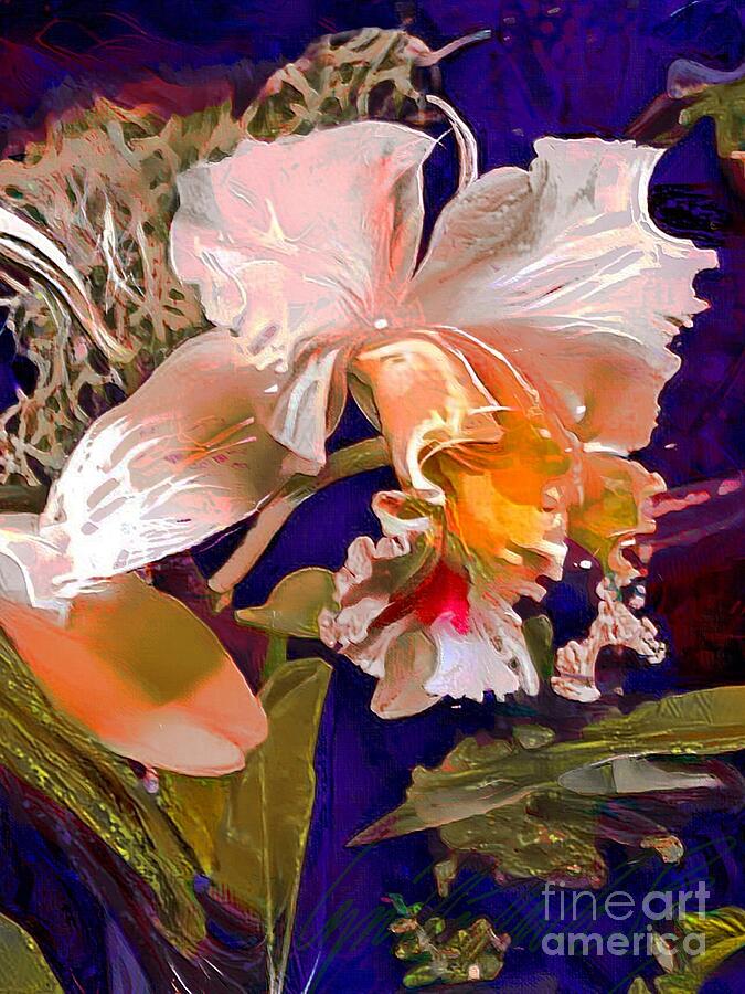 V - Cattleya Orchid Arrangement at Botanical Garden Annual Flower Show - Vertical Painting by Lyn Voytershark