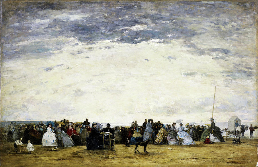 Eugene Louis Boudin Painting - Vacationers On The Beach At Trouville - Digital Remastered Edition by Eugene Louis Boudin Eugene Louis Boudin Painting - Vacationers On The Beach At Trouville - Digital Remastered Edition by Eugene Louis Boudin