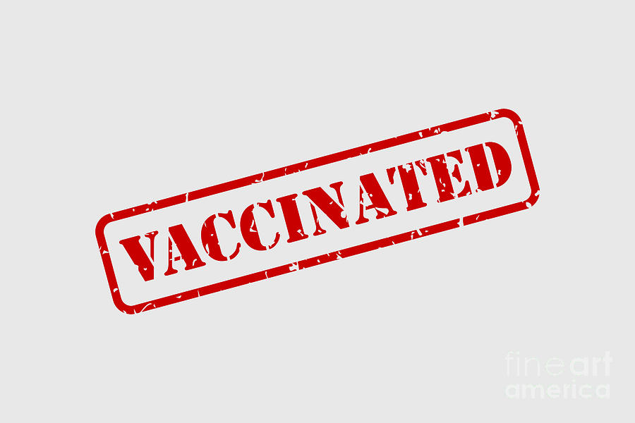 Vaccinated Stamp Digital Art