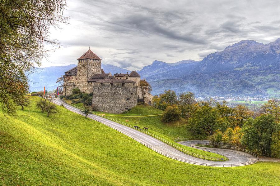 Vaduz Castle Liechtenstein                        x3 Photograph by David Pyatt