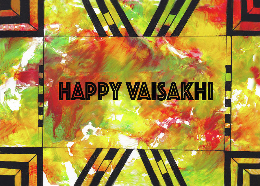 Vaisakhi greetings Painting by Sarabjit Singh