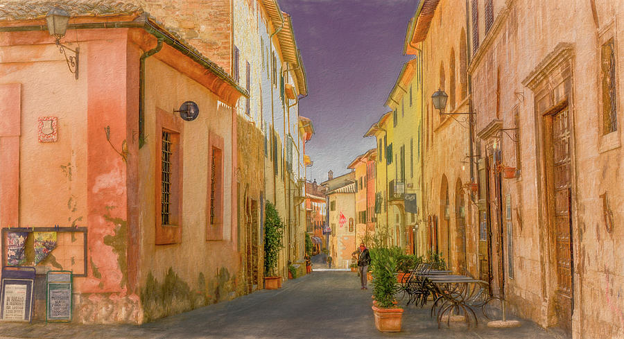 Streets of Tuscany #2 Photograph by Marcy Wielfaert