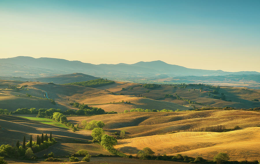 Val dOrcia Countryside Panoramic View Photograph by Stefano Orazzini