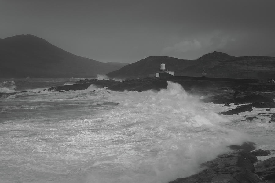 Valentia Lighthouse BW Photograph by Mark Callanan