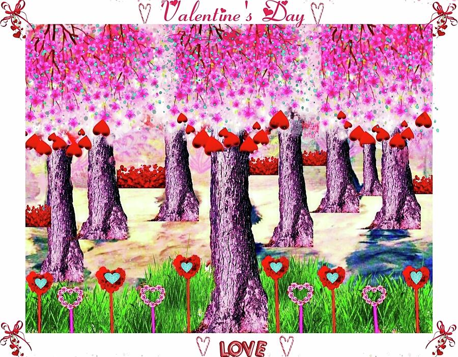 Valentine Card #1 Digital Art by Cherry Vercher Valentine Card #1 Digital Art by Cherry Vercher