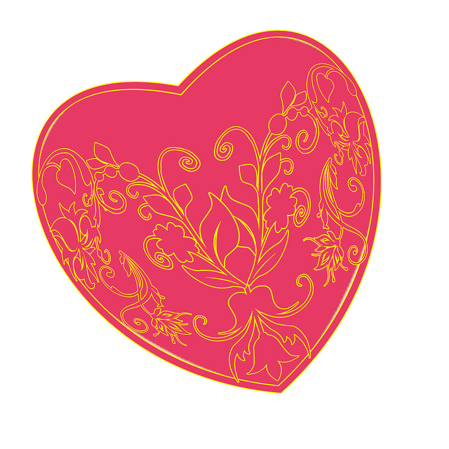 Valentine Day Heart Digital Art by Delynn Addams
