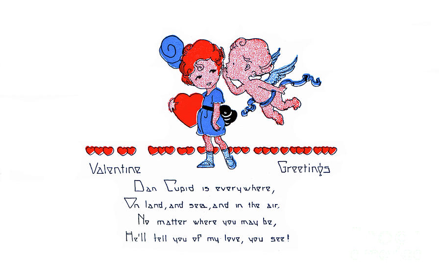  Valentine Postcard Drawing by Pete Klinger