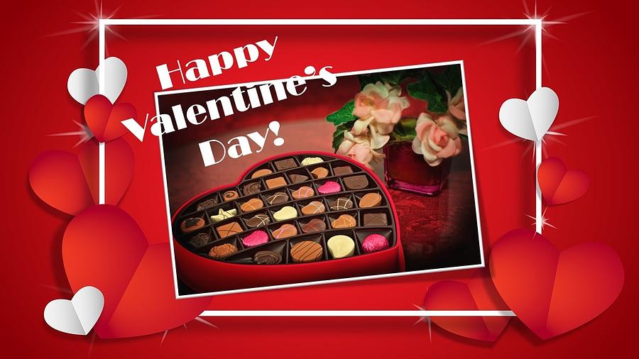 Valentines Day Chocolates Mixed Media by Nancy Ayanna Wyatt