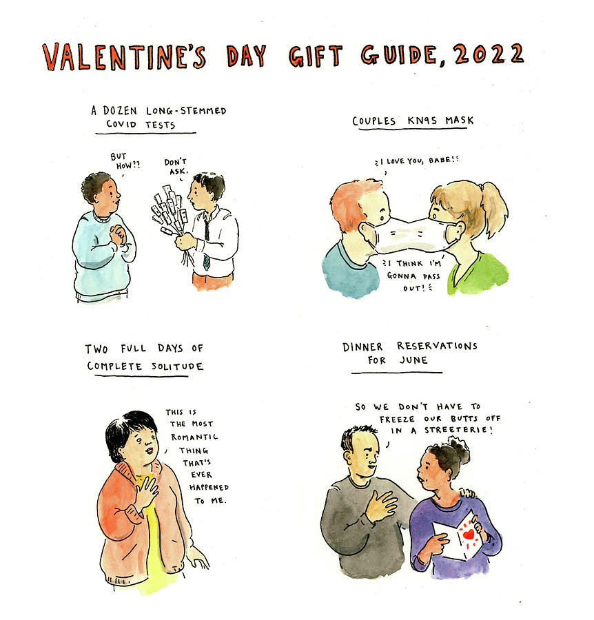 Valentines Day Gift Guide Drawing by Emily Flake
