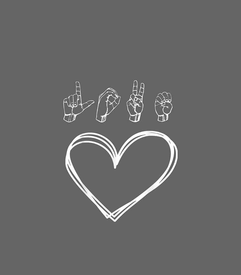 Valentines Day I Love You Heart Hand Sign Language Digital Art by ...