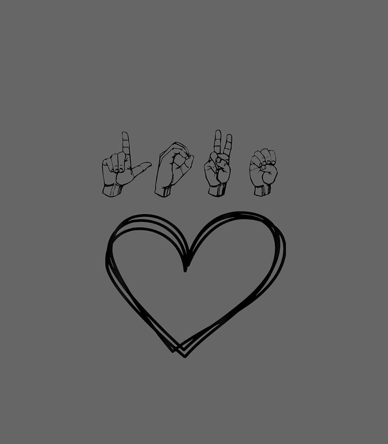 Valentines Day I Love You Heart Hand Sign Language Digital Art by ...