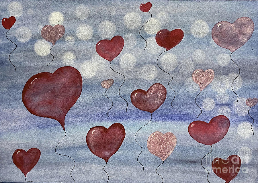 Valentines Day in Seattle Painting by Lisa Neuman
