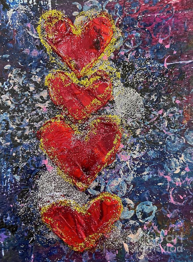Valentines Day Series 3 Painting by Sherry Harradence