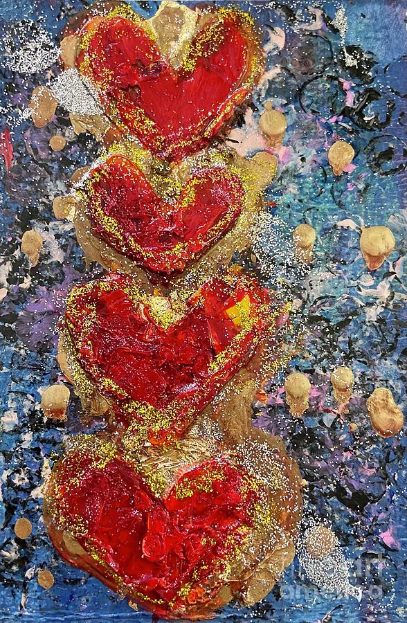 Valentines Day Series 5 Painting by Sherry Harradence