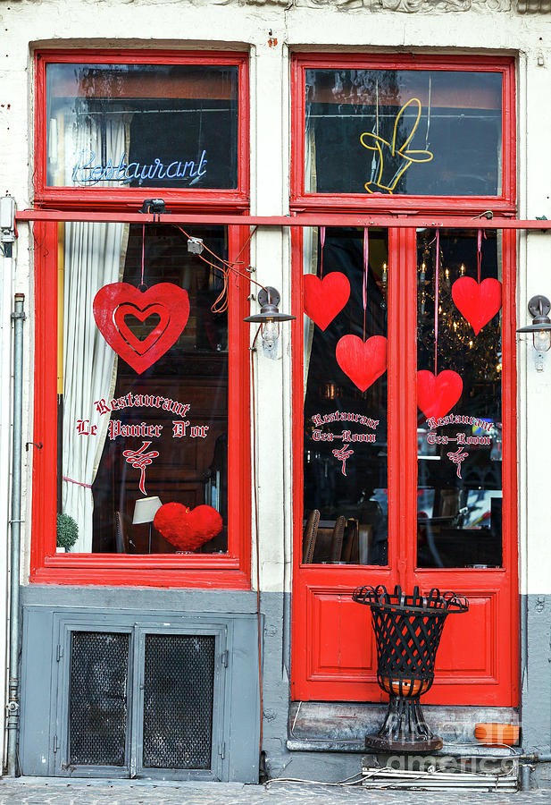 Valentines in Bruges Belgium Photograph by John Rizzuto