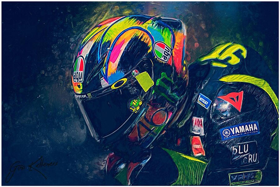 Valentino Rossi Digital Art by Nancy Young - Fine Art America