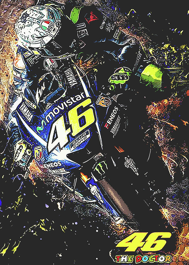 Valentino Rossi Painting by Thogi Gio | Pixels