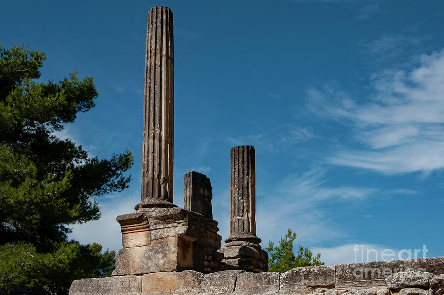 Valetudo Temple Columns Photograph by Bob Phillips