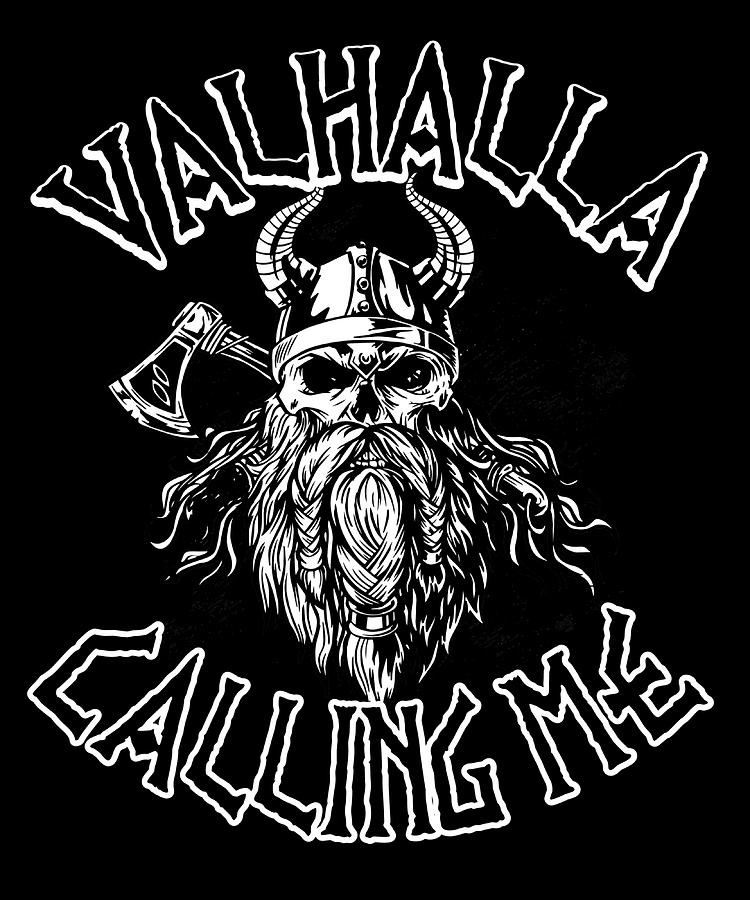 Valhalla Calling Me Vikings Viking girl retro Painting by Charles ...