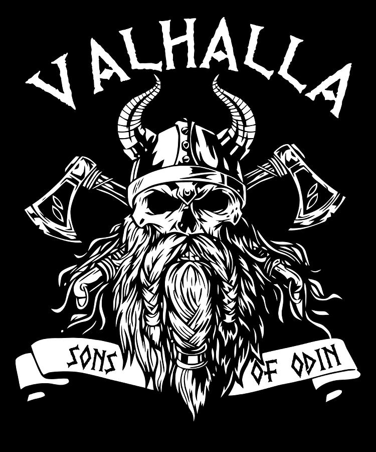 Valhalla Son Of Odin Shirt For True Viking cool Painting by Joe Gordon ...