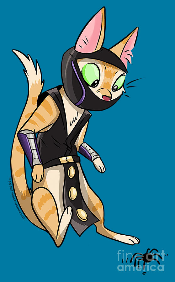 Valiant Comics Ninjak Cat Cosplay Digital Art by Fred Spooner - Fine ...